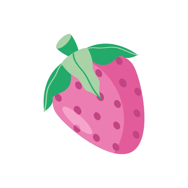 新鲜草莓水果健康图标 — 图库矢量图片