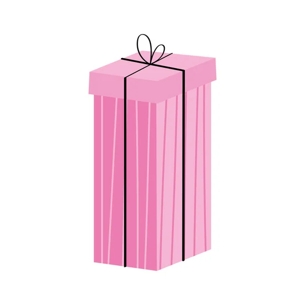 Boîte Cadeau Rose Icône Cadeau — Image vectorielle