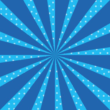 Mavi güneş patlaması pop sanatı tarzı