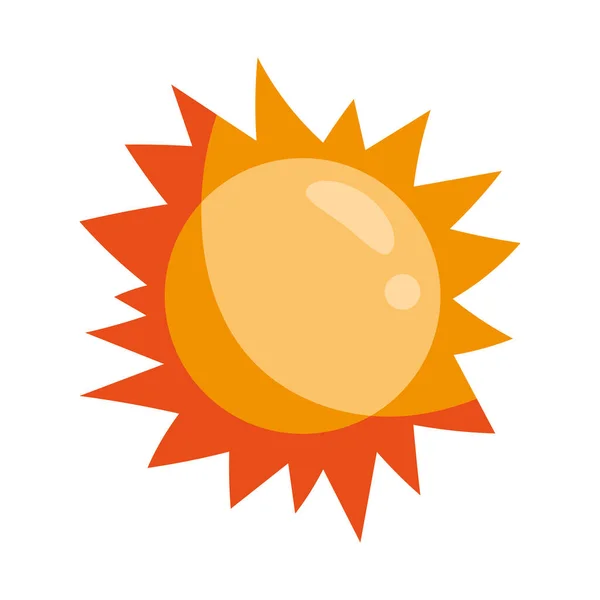 Літній Сезон Сонце Ізольована Ікона — стоковий вектор