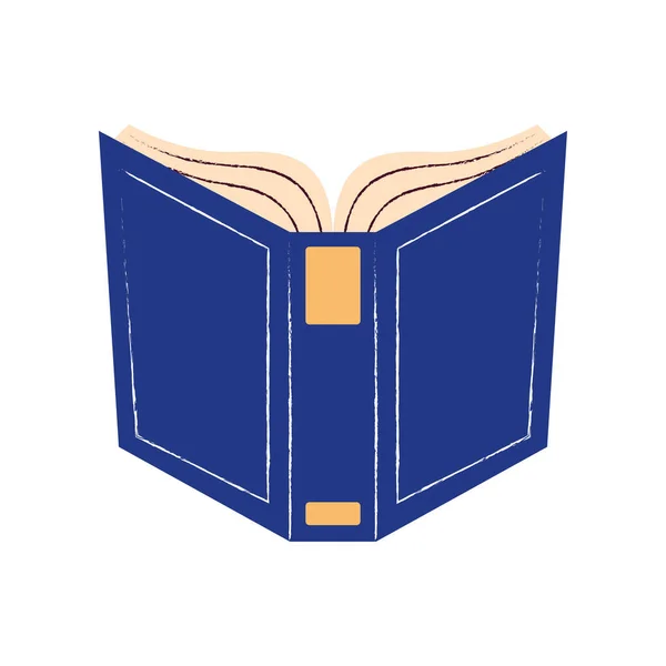 Biblioteca Libros Texto Icono Aislado — Vector de stock