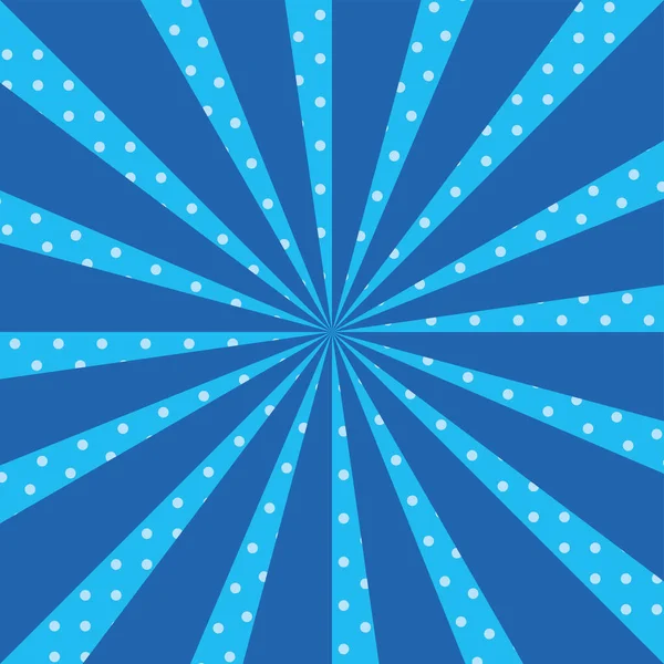 Синій Сонячний Спалах Поп Арт Стиль — стоковий вектор