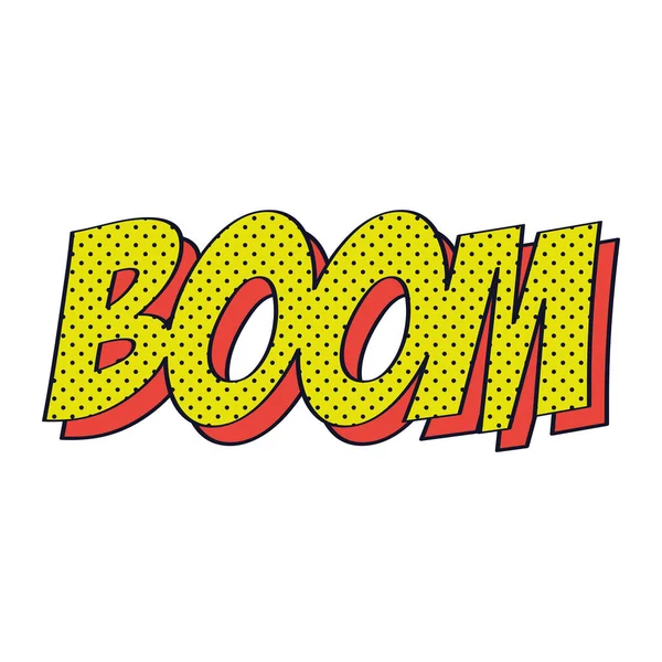 Boom Pop Konst Bokstäver Stil — Stock vektor