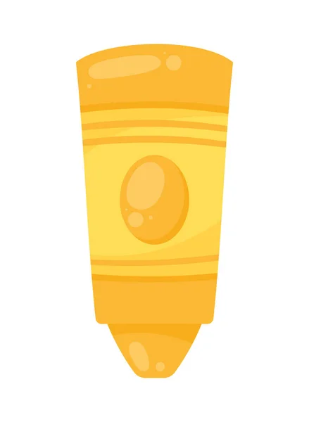 Jaune Crayon École Approvisionnement Icône — Image vectorielle