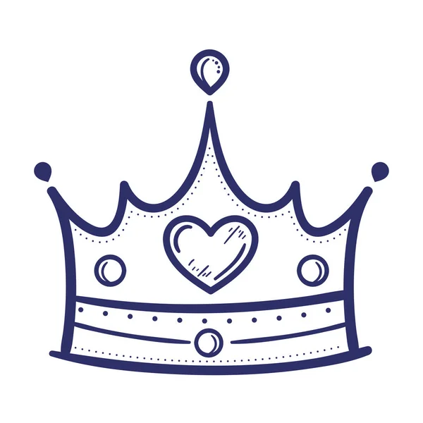 Корона Іконою Серця Любові — стоковий вектор