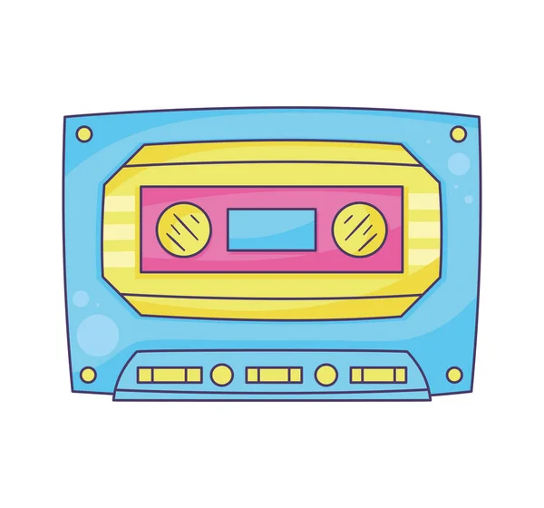 Cassette Années Style Pop Art — Image vectorielle