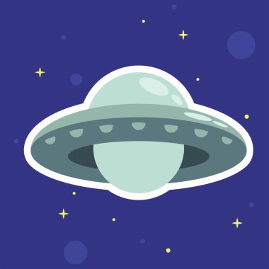 Uzayda uçan ufo sahnesi