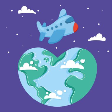 Dünya simgelerinde uçan uçak