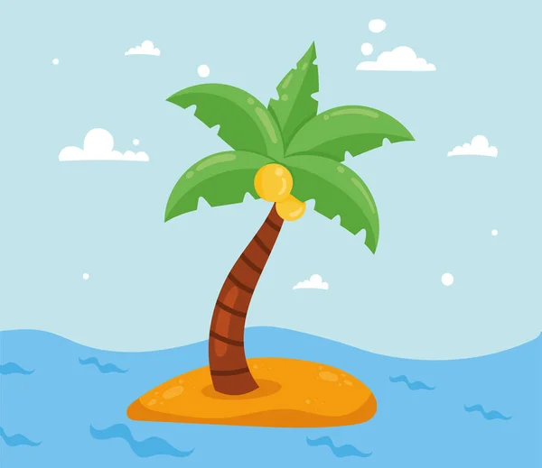 树棕榈轮廓风格图标 — 图库矢量图片