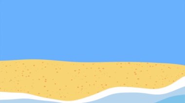 Deniz manzaralı güneş, 4K video animasyonlu