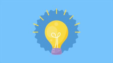 ampul ışığı enerji animasyonu, 4k video animasyonu