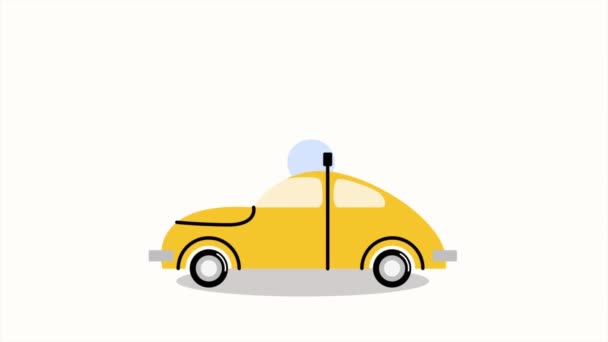 Taxi Taxi Animación Servicio Público Video Animado — Vídeos de Stock