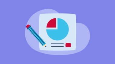 statistics pie infographic data animation ,4k video animated