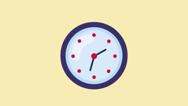Relógio Tempo Dispositivo Relógio Animação Vídeo Animado — Vídeo de Stock