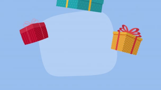 Gifts Boxes Presents Pattern Animation Video Animated — Video Stock