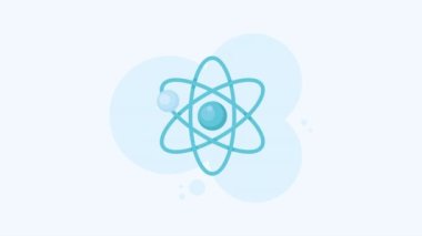 Atom molekülü parçacık bilimsel animasyonu, 4k video animasyonu