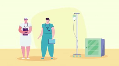 Doktorlar takım karakterleri animasyonu, 4k video animasyonu