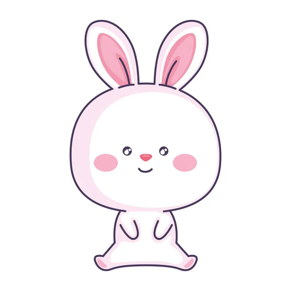 かわいいウサギの動物の優しいキャラクター — ストックベクタ