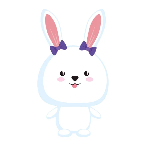 Niedlichen Kaninchen Tier Zarten Charakter — Stockvektor