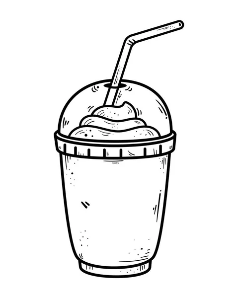 Coffee Milkshake Take Away Pot Icon — Stock Vector