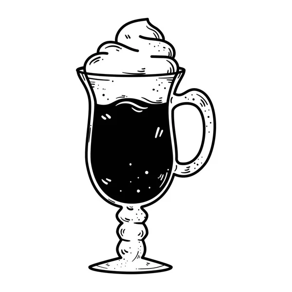 Café Glacé Dans Icône Tasse — Image vectorielle