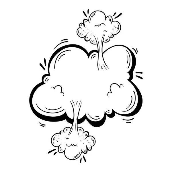 煙雲ポップアートスタイルのアイコン — ストックベクタ