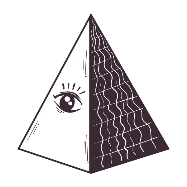 Esoterisk Triangel Med Ögonsymbol — Stock vektor