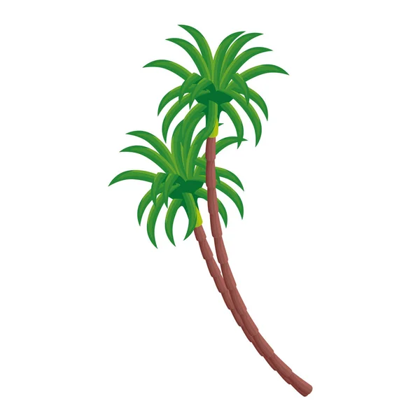 Träd Palmer Tropiska Växter Ikon — Stock vektor