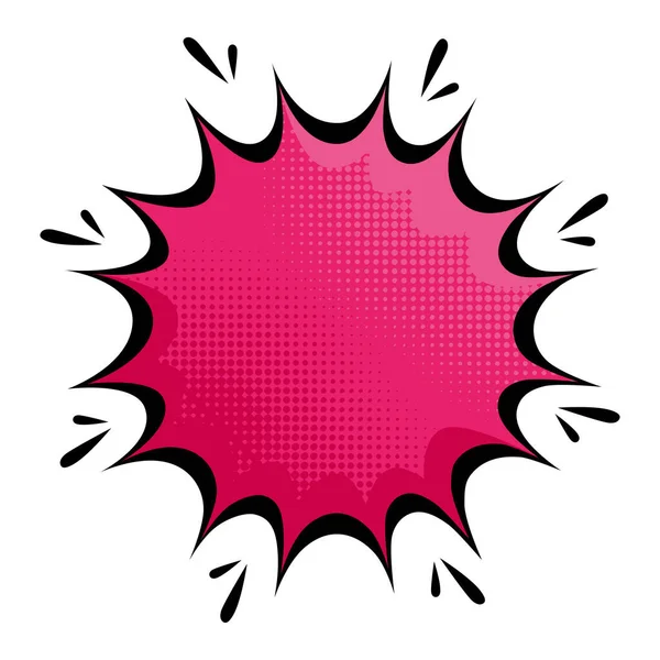 ピンクスプラッシュポップアートスタイルのアイコン — ストックベクタ