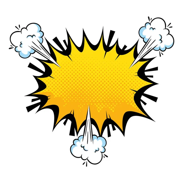 Splash Smoke Pop Art Icon — Stock Vector