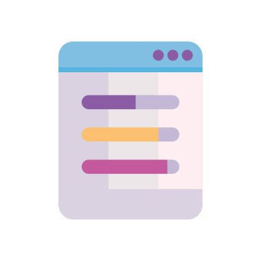 Web sayfası şablon tarayıcı teknik simgesi