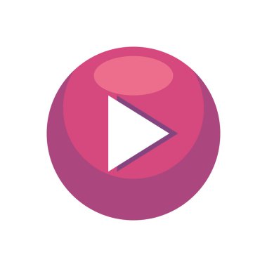 Pembe çalma düğmesi izole edilmiş simge