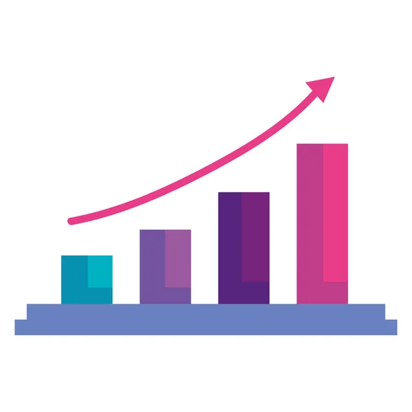 Statistics Bars Infographic Information Icon —  Vetores de Stock