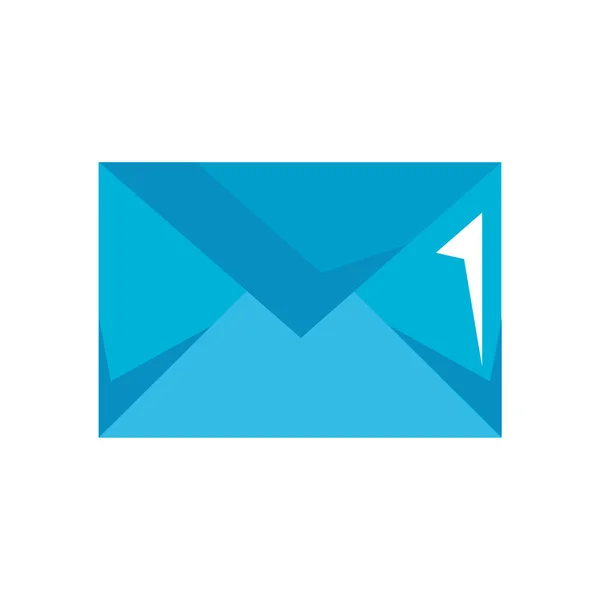 Blue Envelope Mail Send Icon — Vector de stock