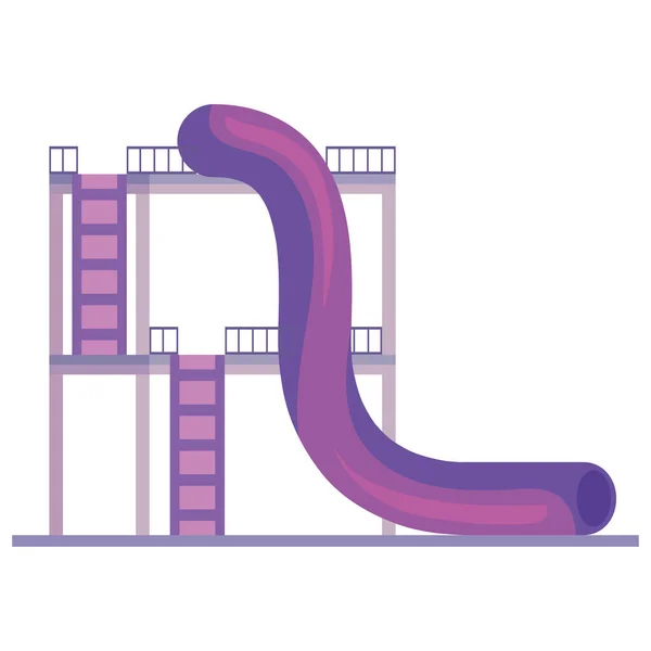 Purple Playground Toboggan Entertainment Icon — Stock Vector