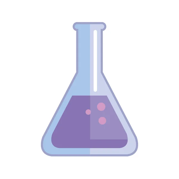 紫色の液体で実験室のフラスコ — ストックベクタ