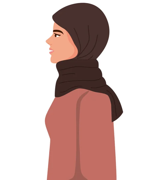 Profil Femme Roumaine Caractère Ethnique — Image vectorielle