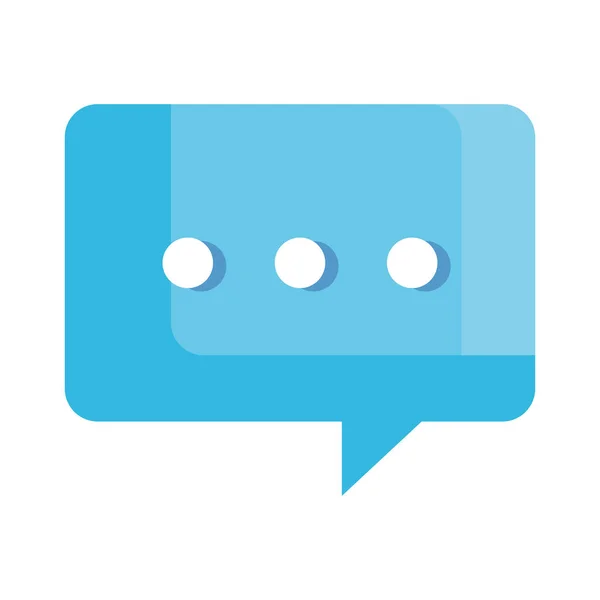 Blue Speech Bubble Message Dialogue Icon — Stockvector