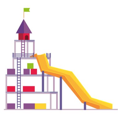 Sarı oyun alanı slayt eğlence simgesi