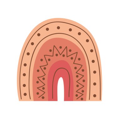 şirin gökkuşağı boho tarzı simge