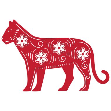 Kaplan Çin Zodyak hayvan ikonu