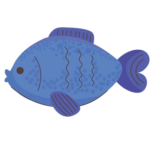 Cute Fish Animal Tender Character — Stock Vector