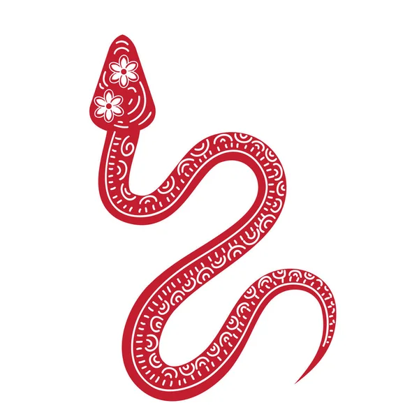 Serpent Chinois Zodiaque Animal Icône — Image vectorielle