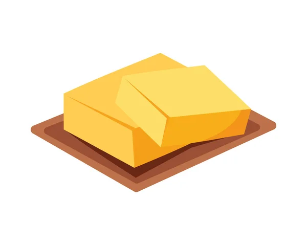 Ícone Produtos Lácteos Manteiga Fresca — Vetor de Stock