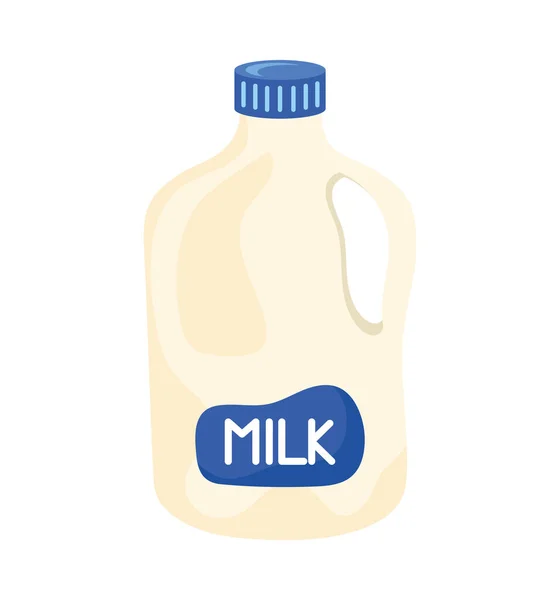 Leche Botella Plástico Producto Lácteo Icono — Vector de stock