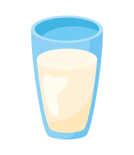 Milchglas Molkereiprodukt Symbol — Stockvektor