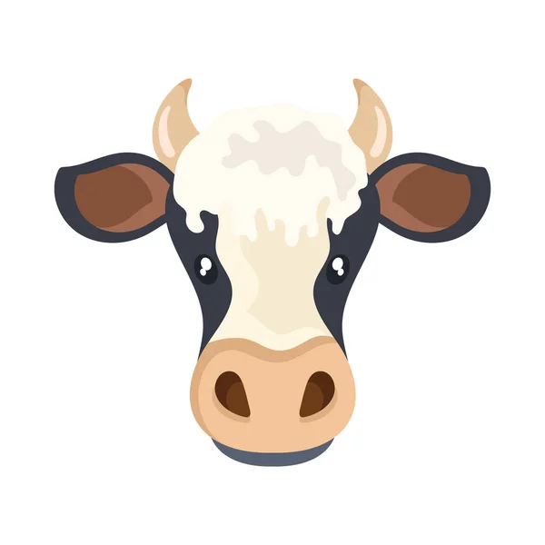 Εικόνα Ζώου Της Εκμετάλλευσης Κεφαλής Αγελάδας — Διανυσματικό Αρχείο