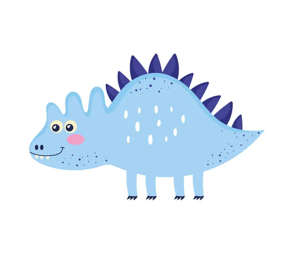 Blue Dinosaur Baby Comic Character — Stock Vector