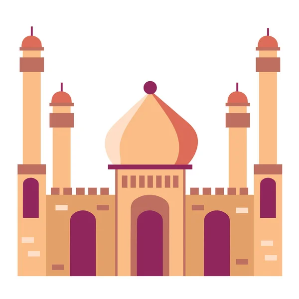 Muslimská Mešita Fasáda Tradiční Ikona — Stockový vektor