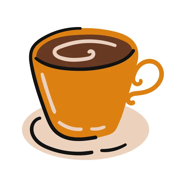 Kaffeetasse Teller Symbol — Stockvektor